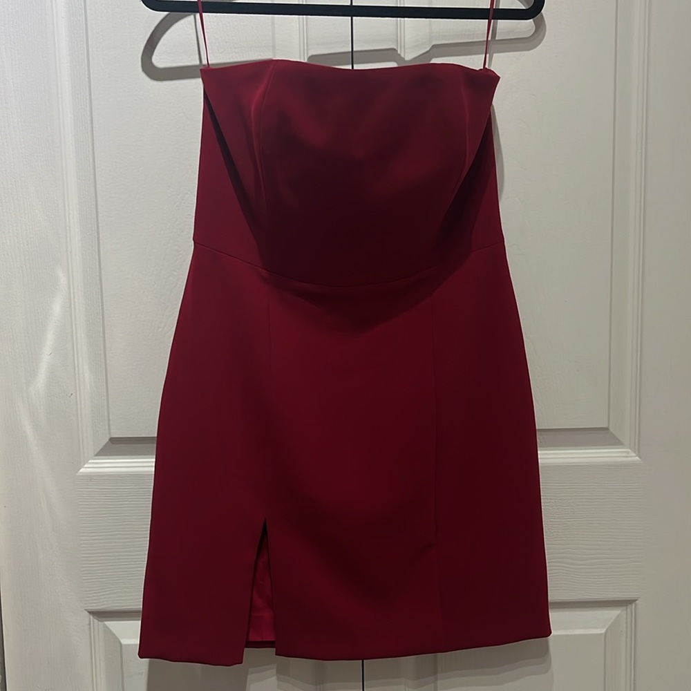 Nomi Fame 'Eva' Strapless Side Slit Mini Dress - Picture 6 of 8